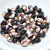 50 Beads - 4x6mm Teardrop, Jet Pink, Gold - Czech Glass
