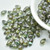 50 Beads - 6x9mm Drop Top-Hole - Crystal Lazure Blue Green Lumi - Czech Glass