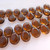 12x16 Flat Pear Drop Smoky Topaz color (25 beads) Czech Glass