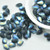50 Beads - 6x9mm Teardrop Top-Hole - Montana Blue Matte AB - Czech Glass