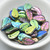 25 Beads - 14x9mm Leaf Top-Hole - Crystal Vitrail - Czech Glass Beads