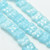 8x9mm Butterfly Milky Aqua Peacock AB, 10 Beads, Czech Glass