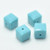 6mm Swarovski Cube, Turquoise, 4 Beads