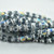 6mm Crown Cathedral - 15 Beads - Cadet Blue AB, Silver - Czech Glass