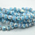 6mm Crown Cathedral - 15 Beads - Sky Blue AB, Silver - Czech Glass