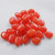 6x8mm Smooth Oval Light Lt Red Coat (30 beads) Czech Glass
