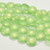 6 Beads - 14mm Cushion Round - Sueded Gold Peridot - Czech Glass