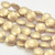 6 Beads - 14mm Cushion Round - Sueded Gold Medium Amethyst - Czech Glass