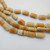 8x14 Rectangle Pressed Lattice Blue Topaz Czech Glass (10 beads)