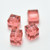 6mm Swarovski Cube, Padparadscha, 4 Beads