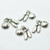 Bowling Pin and Ball Charm, Silver Plated Antiqued, 6 Piece