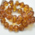 9mm Faceted Baroque, Topaz Copper Wash, 15 Beads, Czech Glass