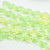 6x10mm Twisted Rice, Neon Green-Yellow, 10 Beads, Czech Glass