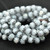 6mm Crown Cathedral - 15 Beads - White with AB/Silver - Czech Glass