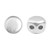 Kalos® par Puca® (50 beads) 2-Hole 4x3mm Drum Shape - Silver Aluminum Matte - Czech Glass
