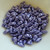 50 Beads - StormDuo 3x7mm 2-Hole S-Shaped Alabaster Metallic Violet Czech Glass