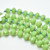 10 Beads - 6x8mm Rondelle Milky Light Green Light Picasso Czech Glass