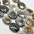 18x22mm Rough Facet Agate Beads, 5 Beads