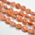 14mm Wave Coin, Silky Gold Pink, 10 Beads, Czech Glass