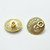 17mm Filigree Swirl Flower Button, Pewter Plated Antique Gold