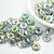 15 Beads - 10mm Ring, Crystal Vitrail, Czech Glass