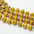 10 Beads - 6x8mm Rondelle Milky Yellow Picasso Czech Glass