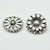 18mm Sunflower Button, Pewter Plated Antique Silver Plate