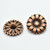 18mm Sunflower Button, Pewter Plated Antique Copper