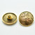 17mm Filigree Swirl Wave Flower Button, Pewter Plated Antique Gold