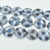 14mm Coin, Matte Light Sapphire Azuro Dot, 15 Beads, Czech Glass
