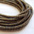 100 Beads - 4mm Rondelle - Matte Metallic Leather - Czech Glass