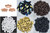 180 Beads (30 Beads, 6 colors each )- Delos® par Puca® Paris - Bulk Mix Chalk, Capri, Dorado, Matte Jet, Matte Bronze, Jet AB - Czech Glass