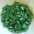 5 grams - CzechMate Bar Bead Gold Marbled Green Emerald - 6x2mm Czech Glass