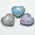 22mm Lava Heart, Choose Color, Blue, Purple, Pink, Czech Glass (Blue)