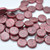 4 Beads - 14mm Coin, 2-Hole, Jet/Red Laser Contour, Czech Glass