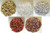 50 Grams (10 grams, 5 colors each) - Piros® par Puca® Paris - Aluminum, Iris, Bronze Red, Dorado, Crystal AB Mix - Czech Glass