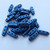 Czechmate Beam Beads Metallic Suede Blue 5 grams Glass 3-Hole Beads