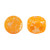 Kalos® par Puca® (50 beads) 2-Hole 4x3mm Drum Shape - Frost Tangerine Splash - Czech Glass