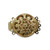 Quantity 1 - Push Pull Clasp 5-Strand - 22mm Round Flower Filigree - Gold Plated