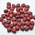 9x7mm Ladybug, 20 Beads, Red Black, Pressed Czech Glass