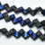 Silky Beads 6mm Jet Azuro , 40 Beads Czech Glass