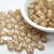 9mm Flower Rosaline Gold Wash, 30 beads Czech Glass