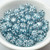 9mm Flower Aqua Silver Wash, 30 beads Czech Glass