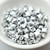 Wibeduo® 8x8mm 2-hole Matte Aluminum Silver, 25 Beads Czech Glass