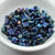 Wibeduo® Blue Iris 8x8mm 2-hole, 25 Beads Czech Glass