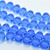 9mm Tapered Cube Sapphire, 10 Beads Czech Glass