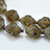 14mm Fluted Bicone, Topaz Light Bronze, 10 Beads, Czech Glass