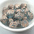 14mm Fluted Bicone, Light Aqua Copper Wash, 10 Beads, Czech Glass