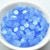 6mm Flat Daisy Matte Sapphire AB, 25 Beads Czech Glass