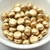 Preciosa Two Hole Candy Beads Matte Light Gold, 15 beads Czech Glass